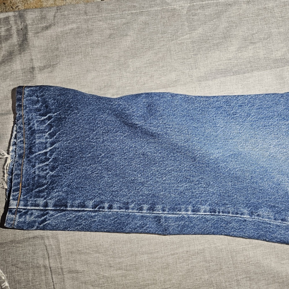 Vintage Rustler 0631 Mens Jeans 36x30 28" Hemmed Medium Wash Denim Made in USA - Picture 12 of 16